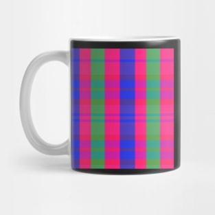 Neon Aesthetic Evander 2 Hand Drawn Textured Plaid Pattern Mug